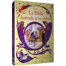 LA BIBLIA ILUSTRADA DE LOS NIÑOS - CON ESTUCHE EN GRAN FORMATO + Punto libro. Ideal Navidad/Comunión