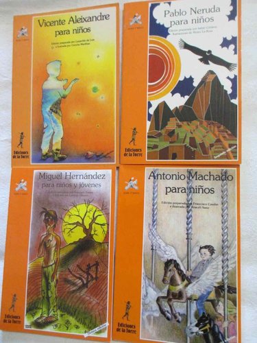 Pack 4 libros Poesía Ediciones la Torre. M. Hernandez+Machado+Neruda+V. Aleixandre