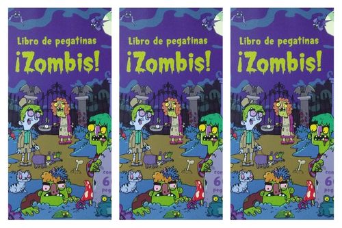 Pack 3 ejemplares de ¡Zombis! (Libros de pegatinas de Usborne) DESCATALOGADO