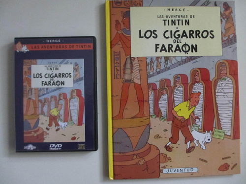 Los cigarros del faraon. Las aventuras de Tintin. Tapa Dura + DVD Regalo. Editorial Juventud