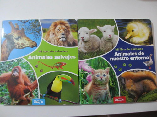 Pack 2 Mi libro de animales (Salvajes + Nuestro entorno) (+2 años cartón) DESCATALOGADO