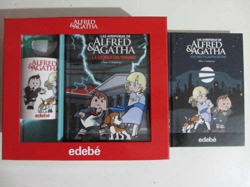 Pack 2 Las aventuras de Alfred & Agatha vol 1 + Caja Libro con taza y vol. 7 (la momia del titanic)
