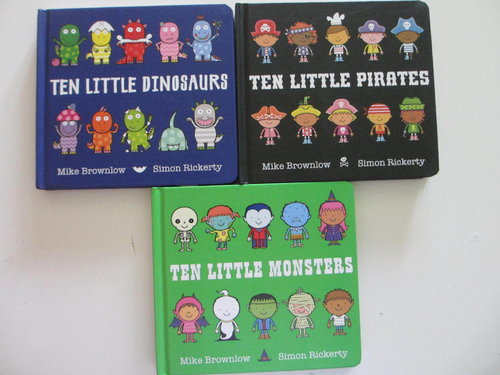 Pack 3 serie Ten Little (Monsters, Pirates, Dinosaurs)