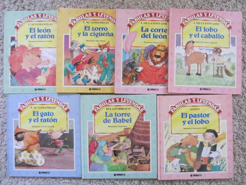 Pack 7 Colección Fabulas y leyendas (2 versiones por libro: corta y larga) Año 1989 DESCATALOGADO