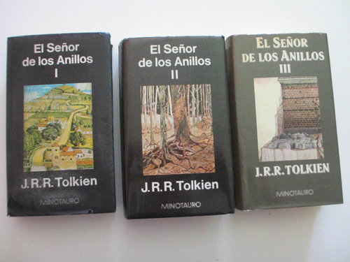 Trilogía El señor de los anillos de J.R.R. Tolkien (edición original español Minotauro 1980-1987)